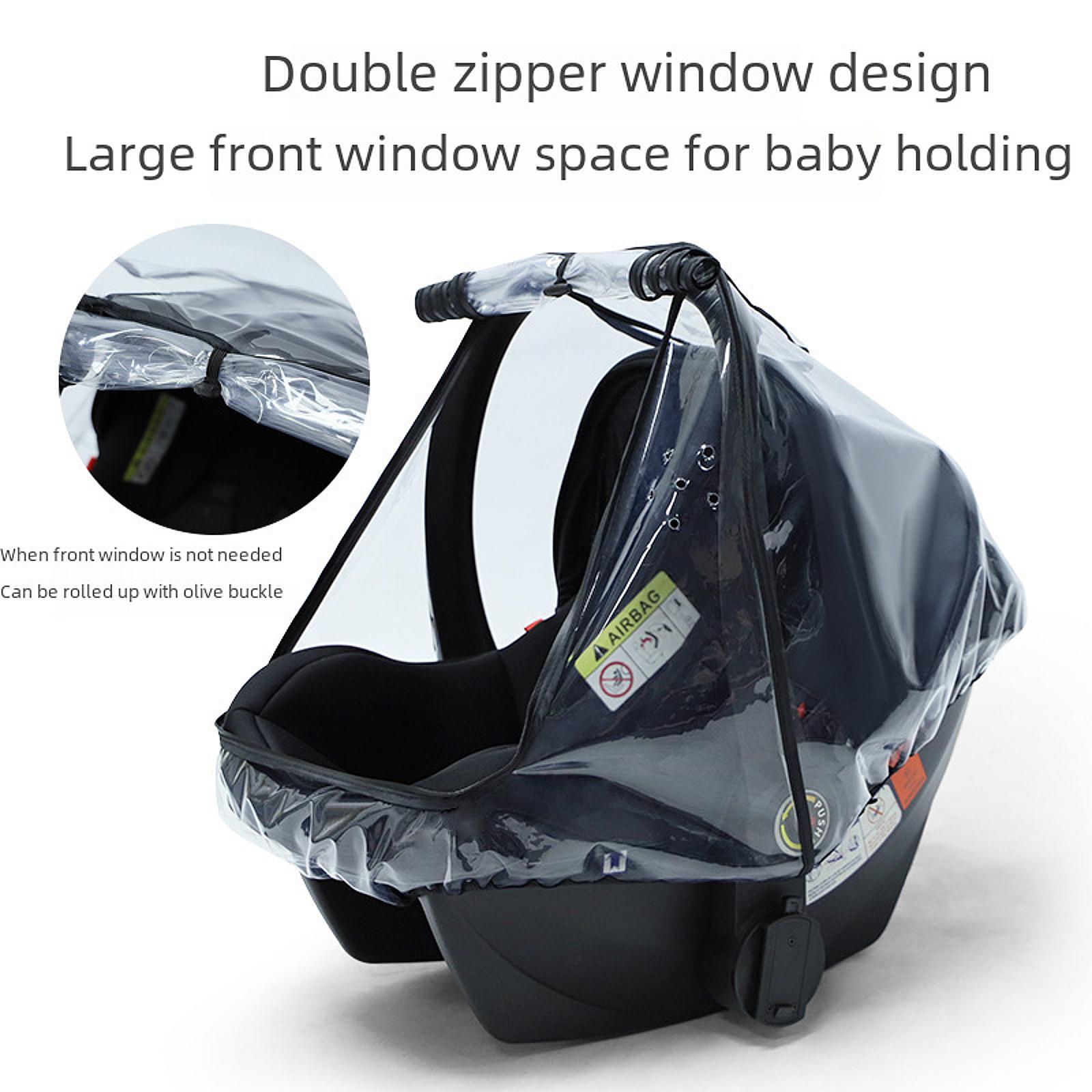 Infant Car Seat Cover - Przenośny pokrowiec przeciwdeszczowy na fotelik samochodowy